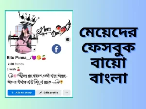 মেয়েদের ফেসবুক বায়ো